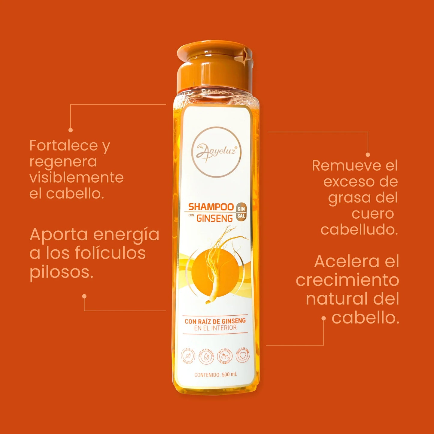 Shampoo Con Ginseng - Anyeluz