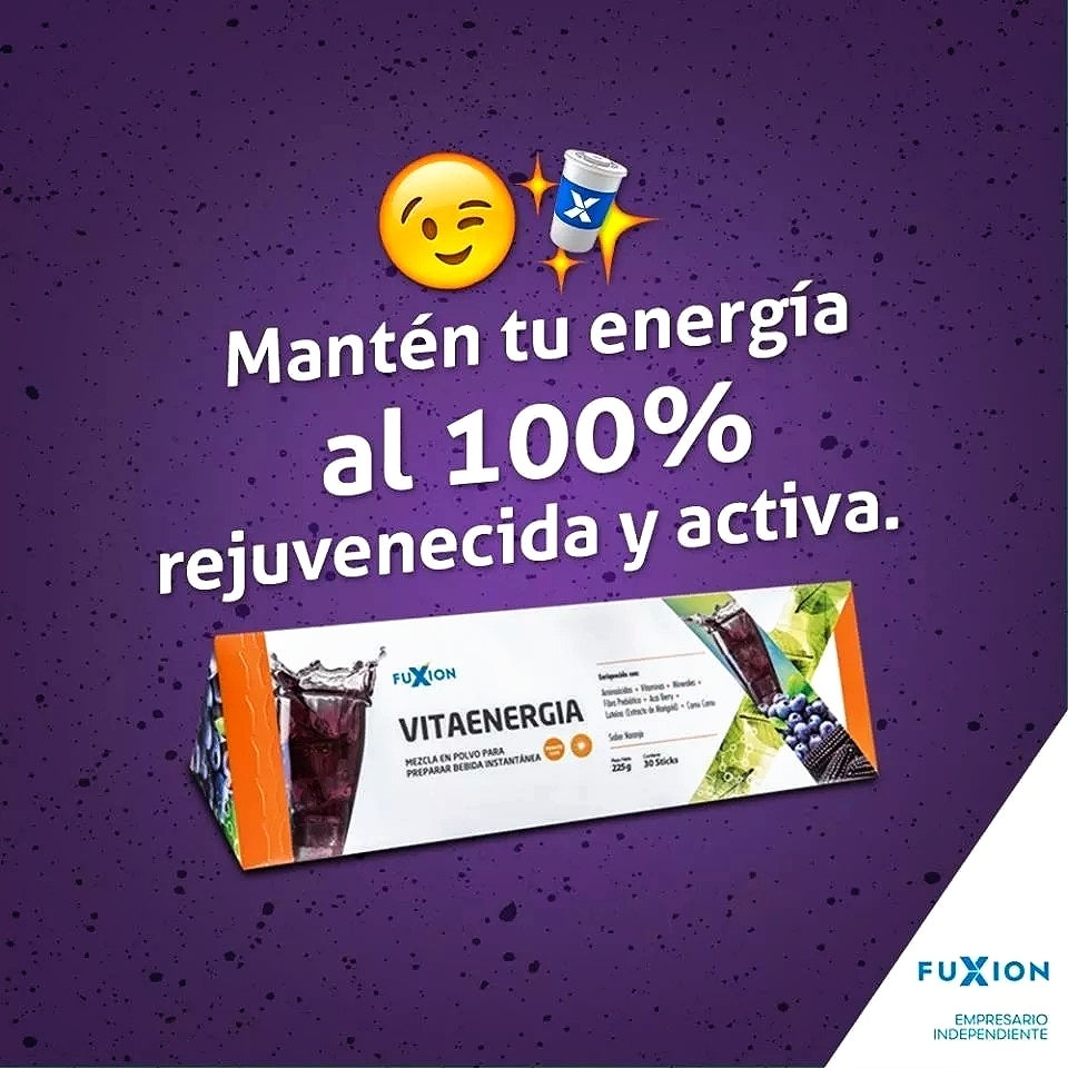 Vitaenergía Fuxion Vitaminas, Minerales, Antioxidantes, Aminoácidos - 30 Sobres