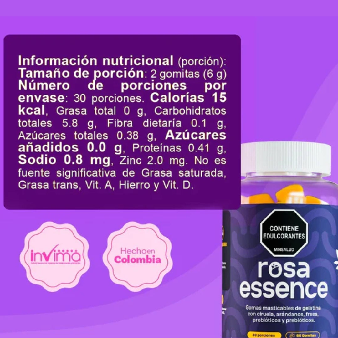 Gomas Masticables Con Probióticos Rosa Essence Para El Equilibrio Y Confianza Íntima - Rosa Latina