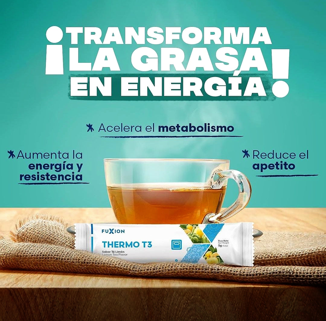 Thermo T3 Fuxion Quema Grasa, Adelgaza - 28 Sobres