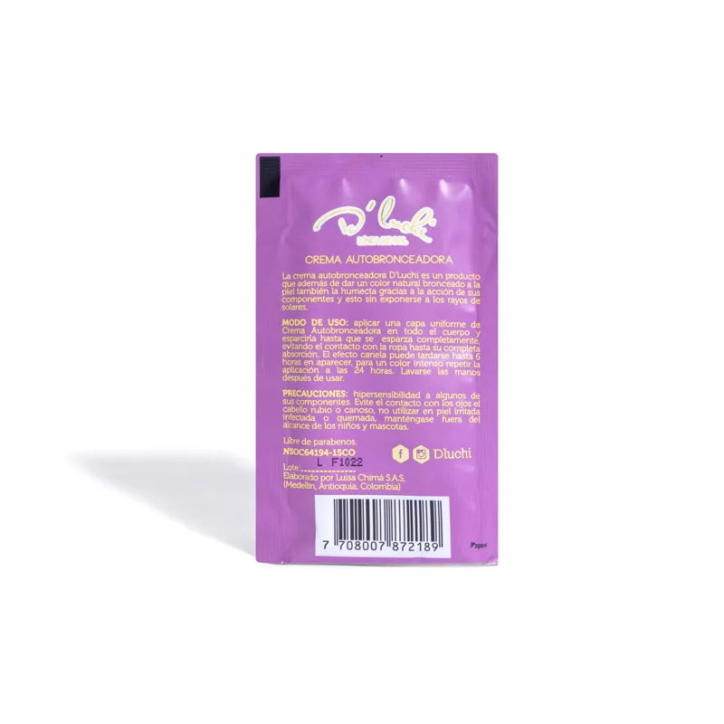 Sachet Crema Autobronceadora 15 ML - D'Luchi