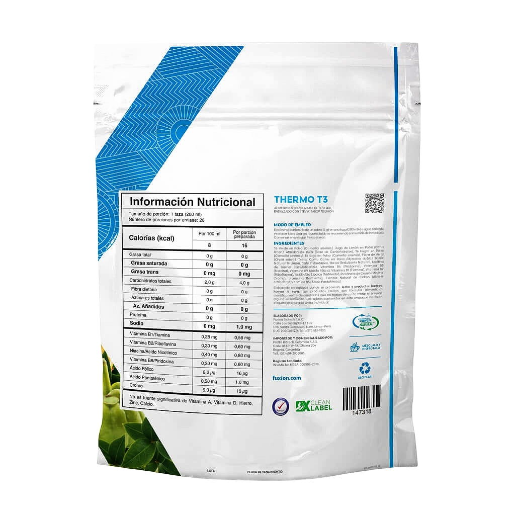 Thermo T3 Fuxion Quema Grasa, Adelgaza - 28 Sobres