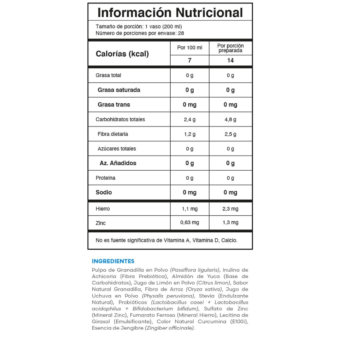 Flora Liv Fuxion Probióticos y Fibra Prebiótica para la Salud Digestiva - 7 Sobres