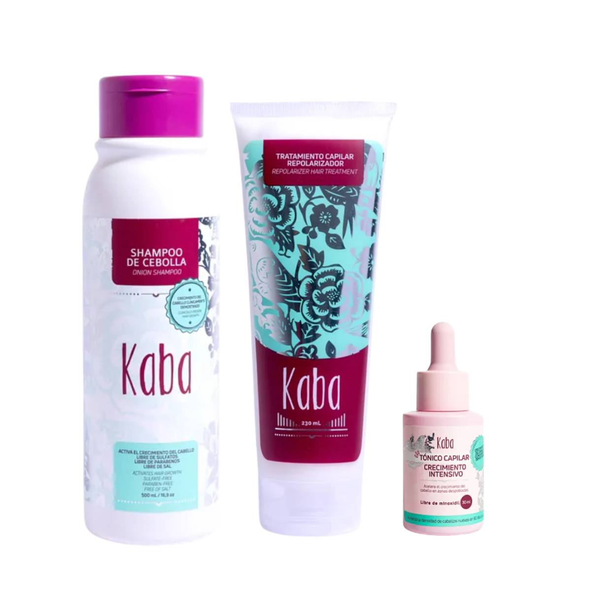Kit Clínicamente Acelerador de Crecimiento Del Cabello - Kaba
