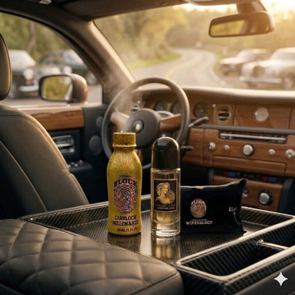 Perfume Para Carro Carblock + Paños De Limpieza Vehicular Wipesblock + Perfume Con Feromonas Para Ropa Interior Femenina Millonaria Womanblock
