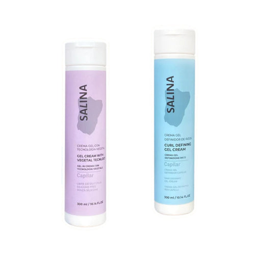 Kit Definición Crema Gel Definidor 300 ml + Crema Para Peinar 300ml - Salina