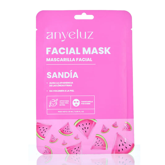 Mascarilla Facial Sandía, Hidratación Profunda Para Descansar La Piel  - Anyeluz