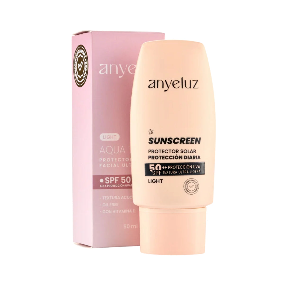 Protector Solar SPF50+ Con Proteccin UVA (Tono Ligth) - Anyeluz