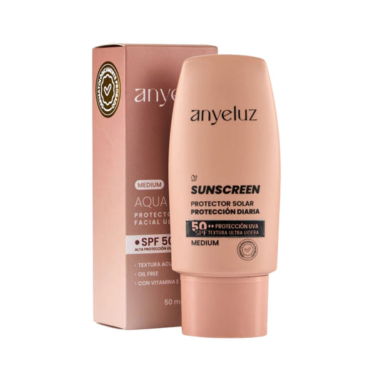 Protector Solar SPF50+ Con Proteccion UVA/UVB (Tono Medium) - Anyeluz