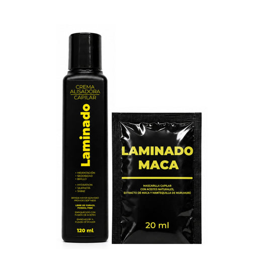 Kit Crema Alisadora Laminado 120ML + 1 Sachet Gratis Laminado Maca -  Productos Lz