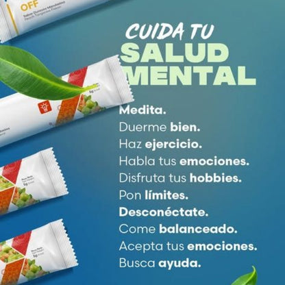Off Fuxion Relajación y Calma Mental, Reduce Estrés, Duerme Mejor - 7 Sobres