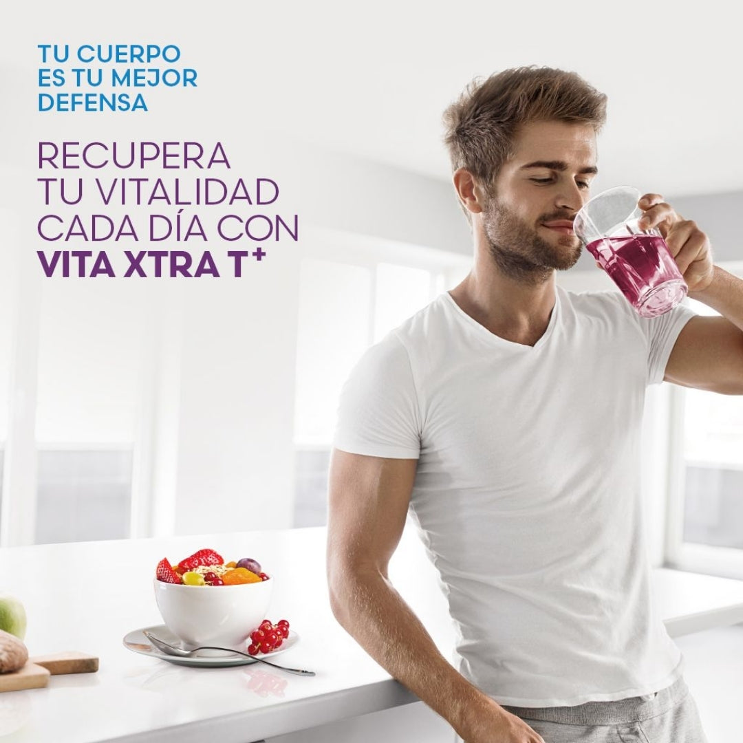 Vita Xtra T+ Fuxion Energizante Natural Con Vitaminas - 28 Sobres