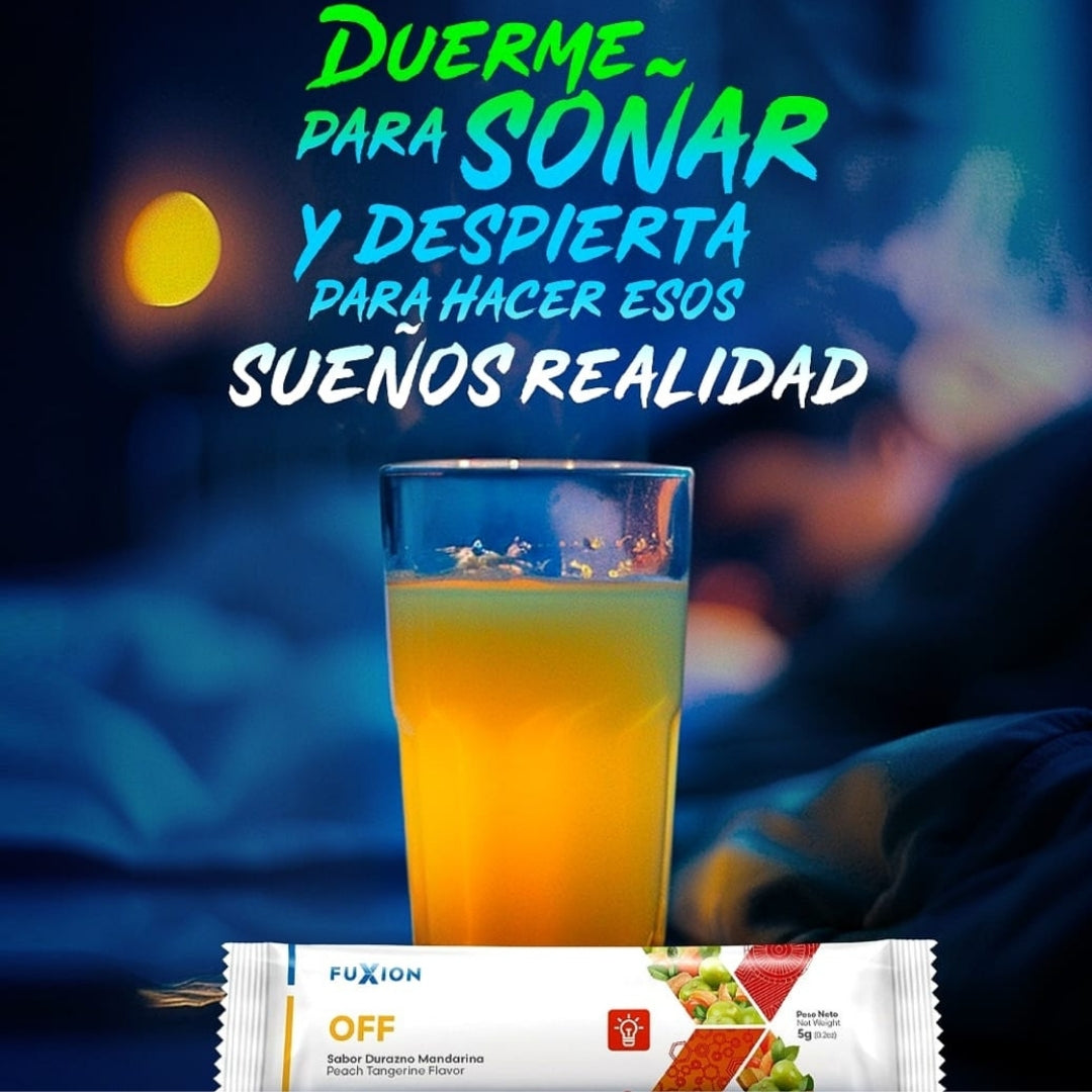 Off Fuxion Relajación y Calma Mental, Reduce Estrés, Duerme Mejor - 7 Sobres