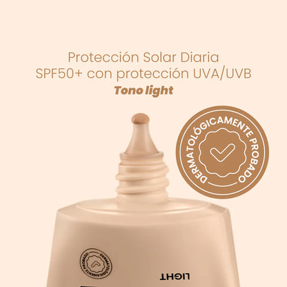 Protector Solar SPF50+ Con Proteccin UVA (Tono Ligth) - Anyeluz