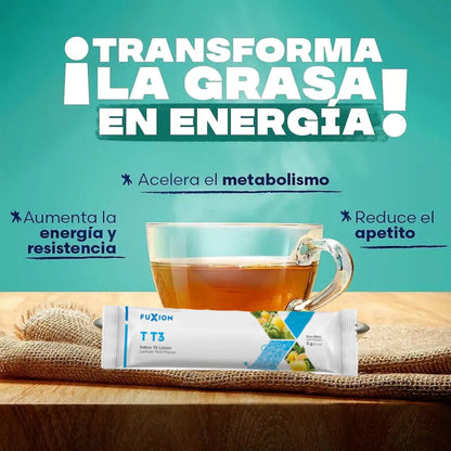Termo T3 Fuxion Quemador De Grasa Y Control De Peso - 28 Sobres
