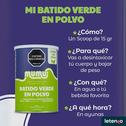 Batido Verde En Polvo - Mumu