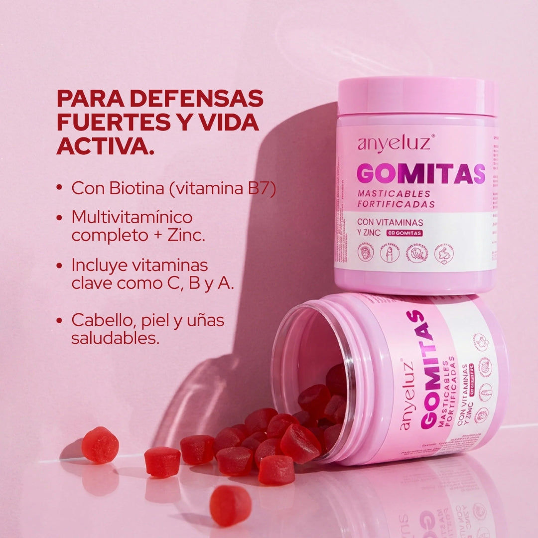 Gomitas de Biotina Fortificadas Con Biotina y Zinc - Anyeluz