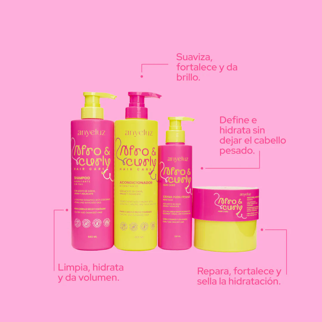 Kit Para Rizos Afro & Curly - Anyeluz