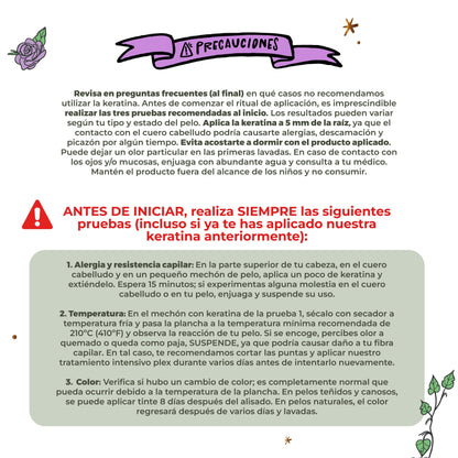 Keratina 120 ml – 1 persona (pequeña) - Ritual Botánico