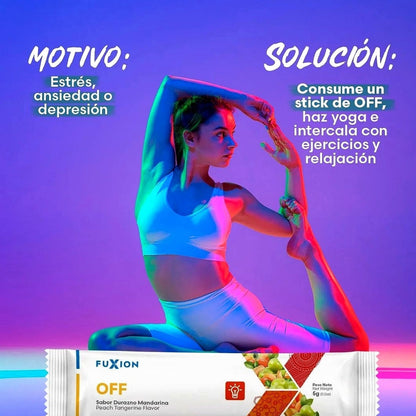 Off Fuxion Relajación y Calma Mental, Reduce Estrés, Duerme Mejor - 7 Sobres