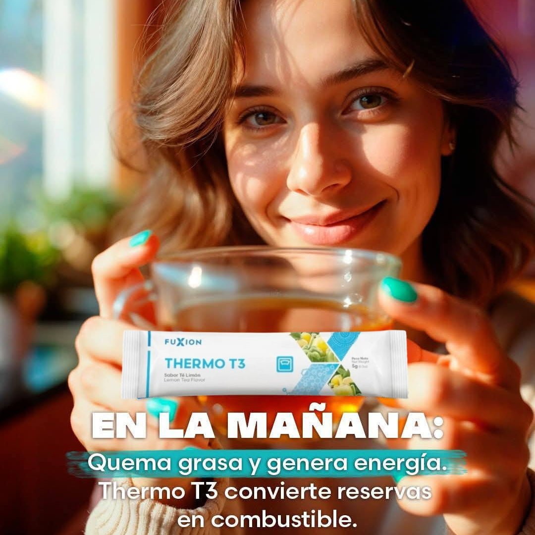 Termo T3 Fuxion Quemador De Grasa Y Control De Peso - 7 Sobres
