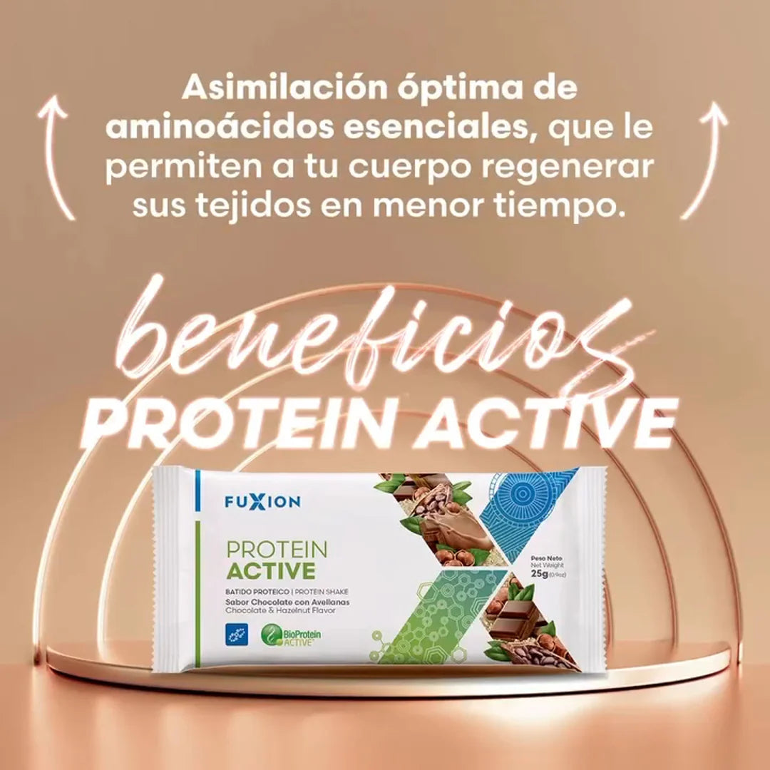 Proteína Activa Vegetal Fuxion Nutrición Completa y Alta Absorción Sabor Vainilla y Canela - 14 Sobres