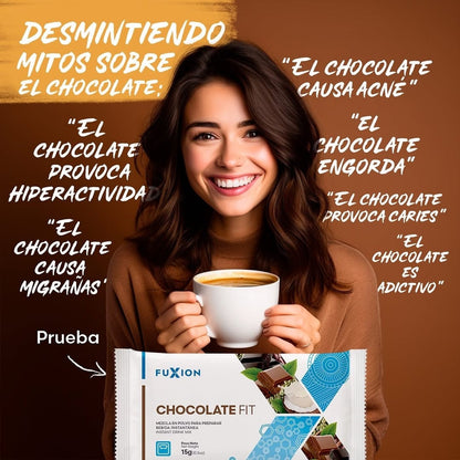 Chocolate Fit Fuxion Reduce Medidas y Ansiedad De Comer - 14 Sobres