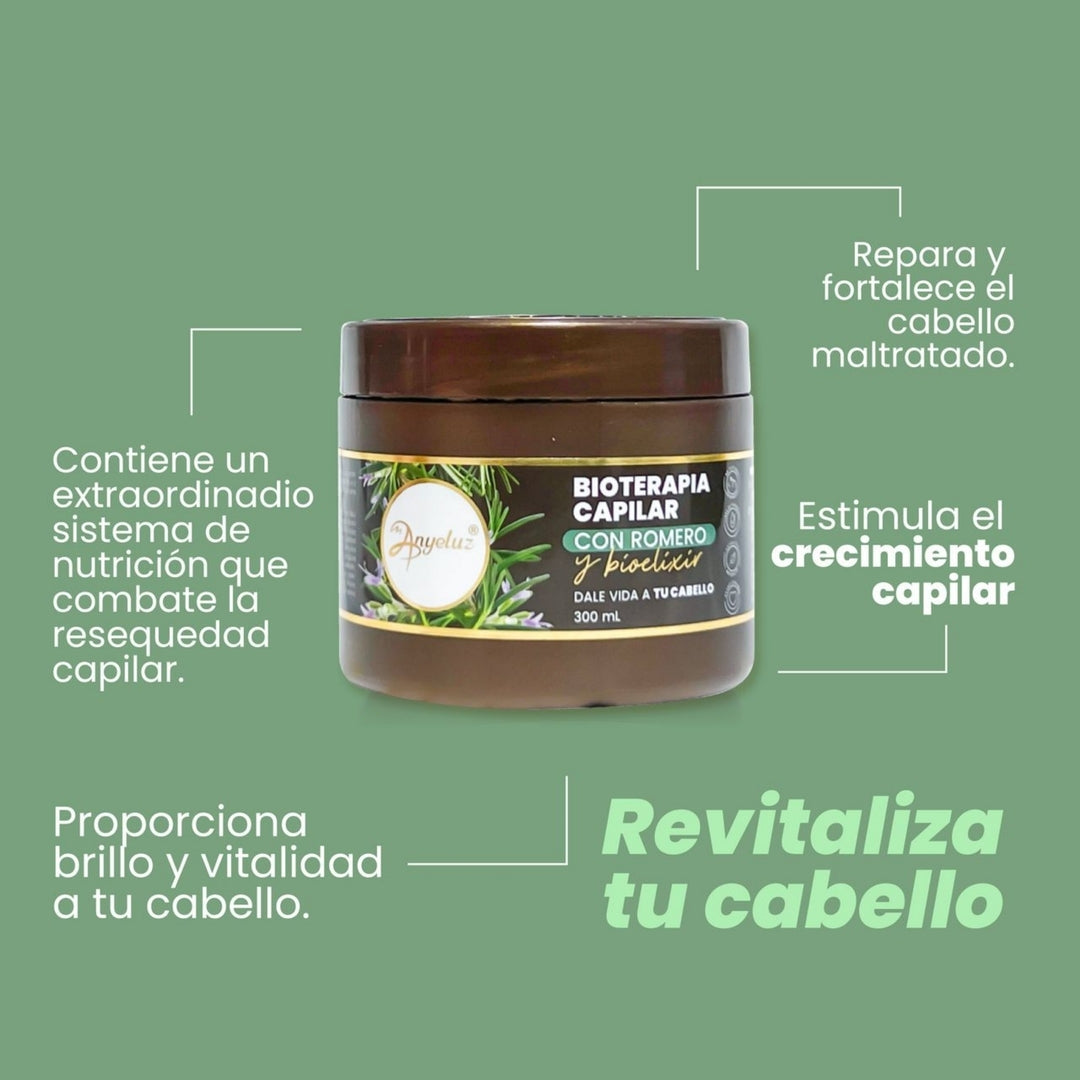 Bioterapia Capilar Con Romero y Bioelixir 300 Mililitros - Anyeluz