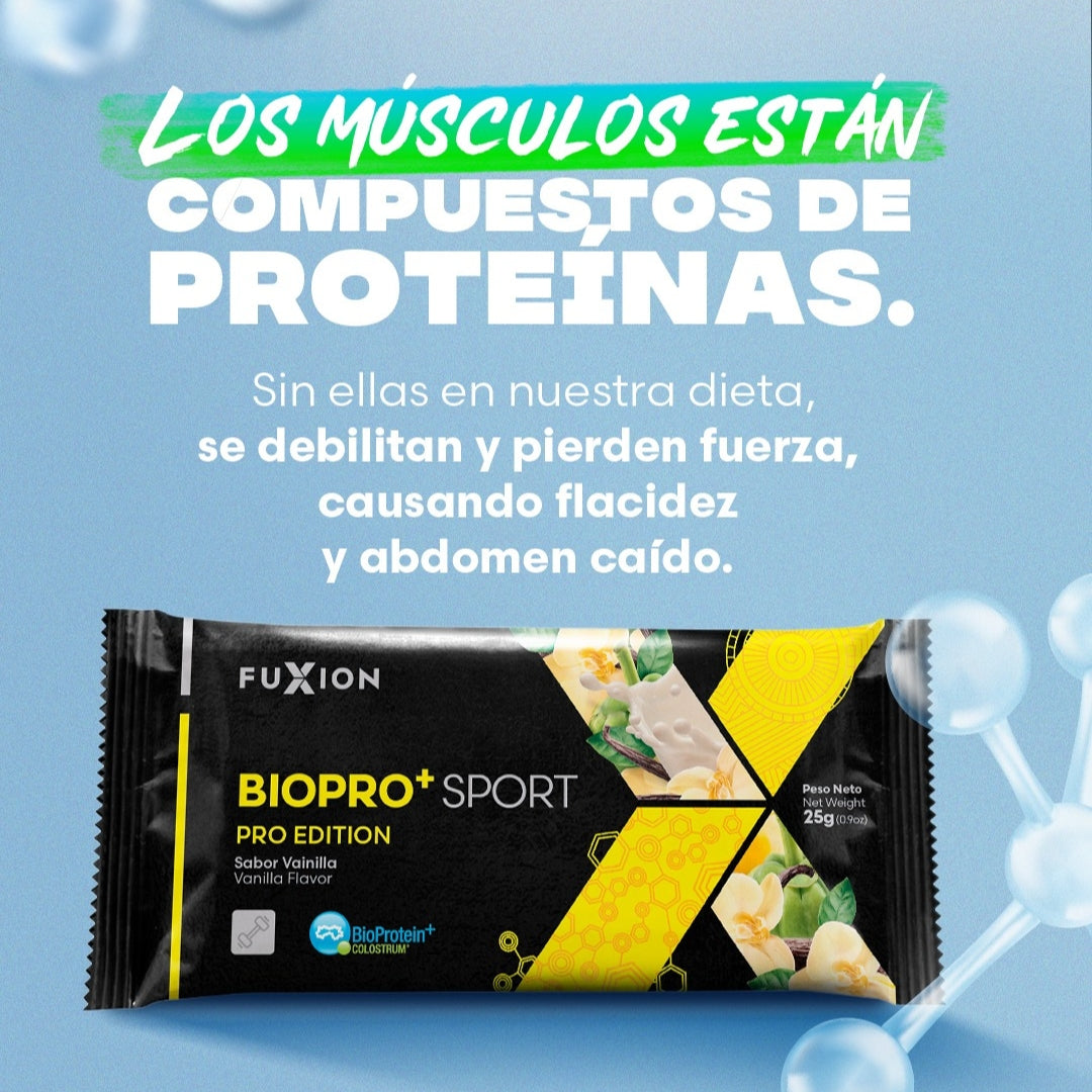 Proteína Biopro+ Sport Fuxion Aumenta Masa Muscular Magra - 14 Sobres