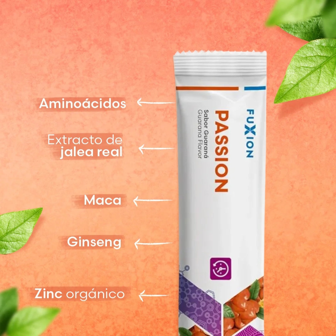 Passion Fuxion Mejorar Circulación Sanguínea, Deseo Y Energía - 28 Sobres