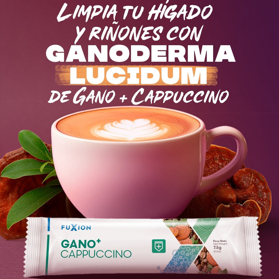 Capuchino Café Ganomas Fuxion Fortalece Sistema Inmune - 28 Sobres
