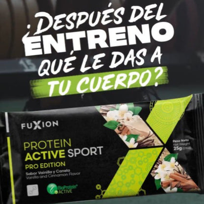 Proteína Activa Sport Fuxion Vegetal Aumenta Masa Muscular Magra - 14 Sobres
