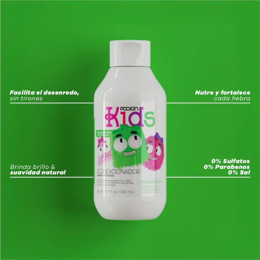 Kit Sin Enredos Cuidado Del Cabello Para Niños - Poción Kids