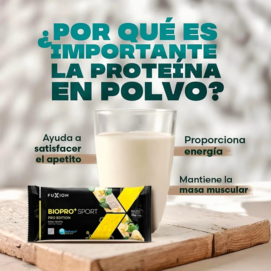 Proteína Biopro+ Sport Fuxion Aumenta Masa Muscular Magra - 14 Sobres
