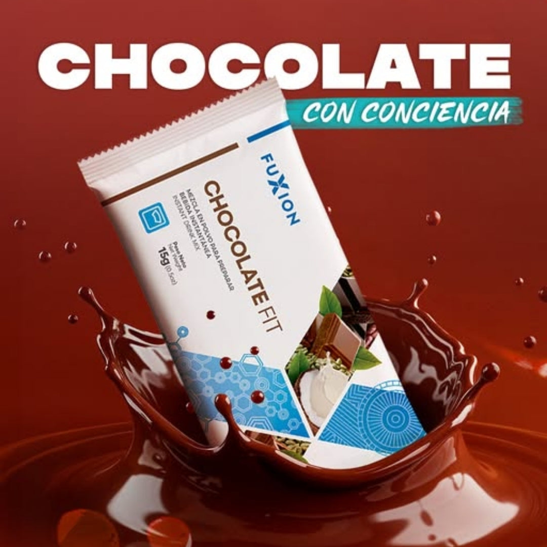 Chocolate Fit Fuxion Reduce Medidas y Ansiedad De Comer - 14 Sobres