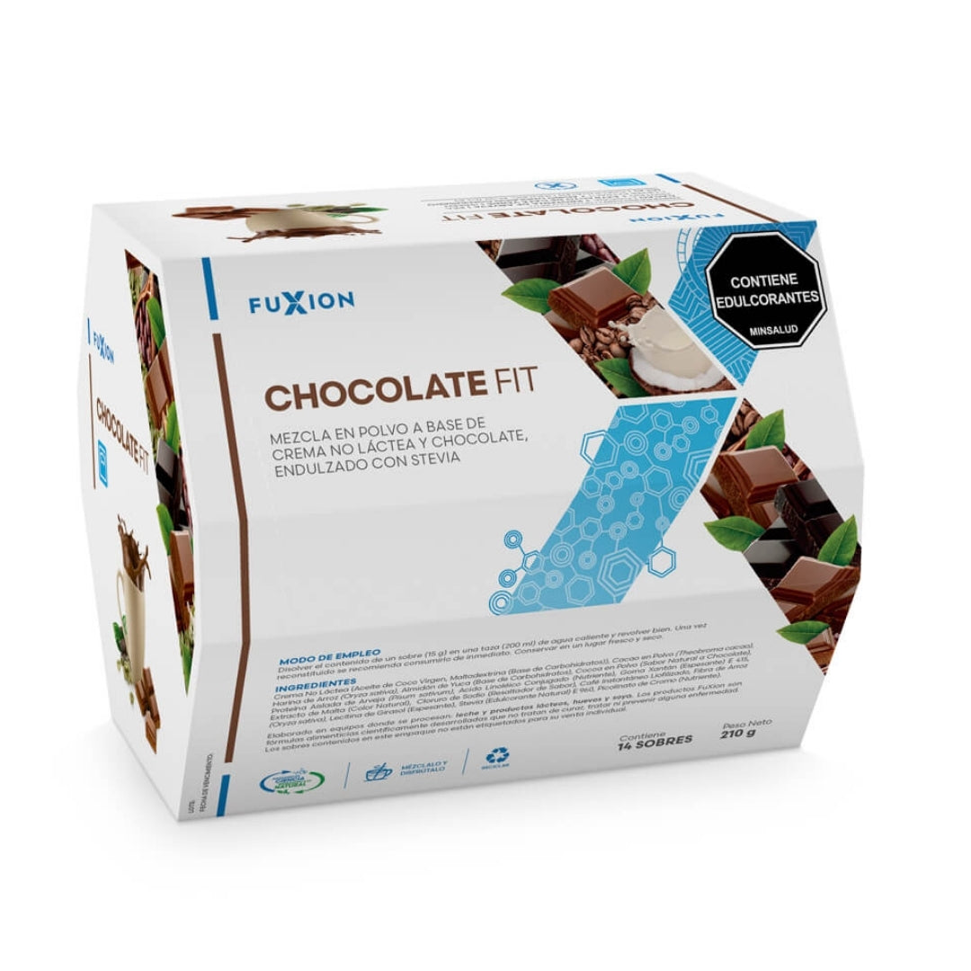 Chocolate Fit Fuxion Reduce Medidas y Ansiedad De Comer - 14 Sobres