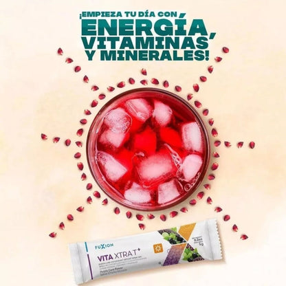 Vita Xtra T+ Fuxion Energizante Natural Con Vitaminas - 28 Sobres