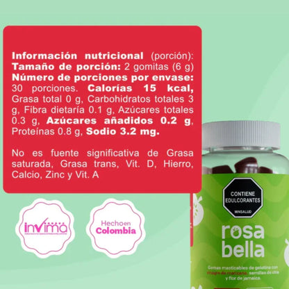 Gomas Masticables Con Vinagre De Manzana Rosa Bella - Rosa Latina