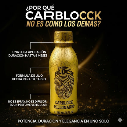 Perfume Para Carro Carblock + Paños De Limpieza Vehicular Wipesblock + Perfume Con Feromonas Para Ropa Interior Femenina Millonaria Womanblock
