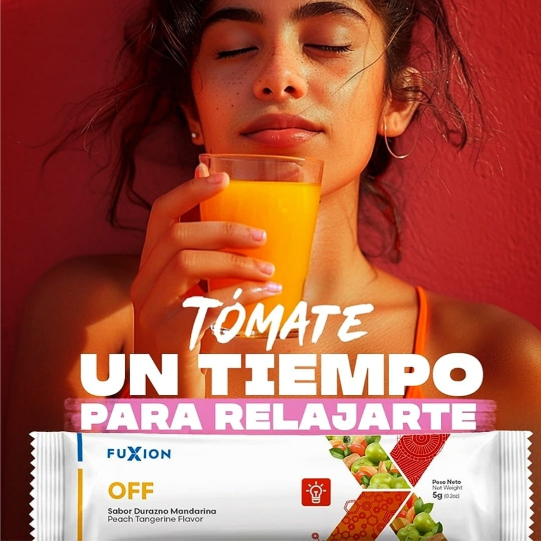 Off Fuxion Relajación y Calma Mental, Reduce Estrés, Duerme Mejor - 7 Sobres