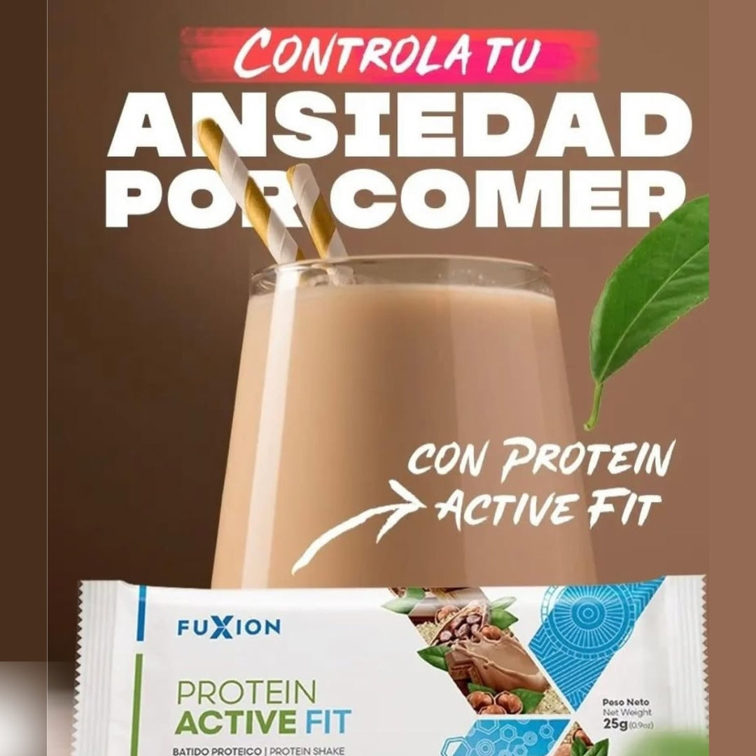 Proteína Activa Vegetal Fuxion Nutrición Completa y Alta Absorción Sabor Chocolate - 14 Sobres