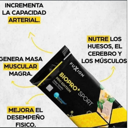 Proteína Biopro+ Sport Fuxion Aumenta Masa Muscular Magra - 14 Sobres