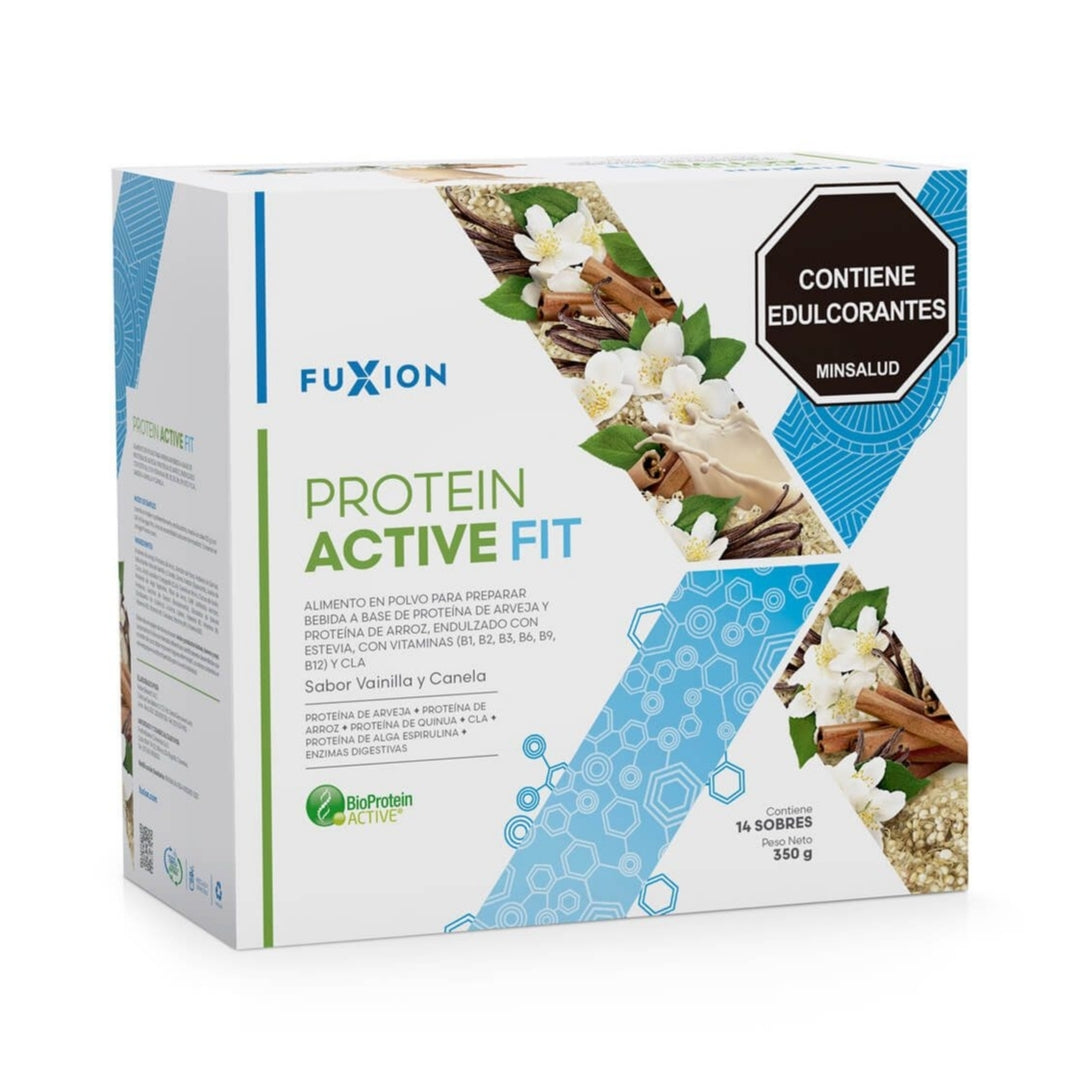Proteína Activa Fit Fuxion Control de Peso y Saciedad con Proteína Vegetal Sabor Vainilla - 14 Sobres