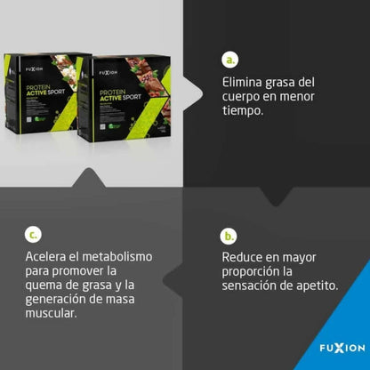 Proteína Activa Sport Fuxion Vegetal Aumenta Masa Muscular Magra - 14 Sobres