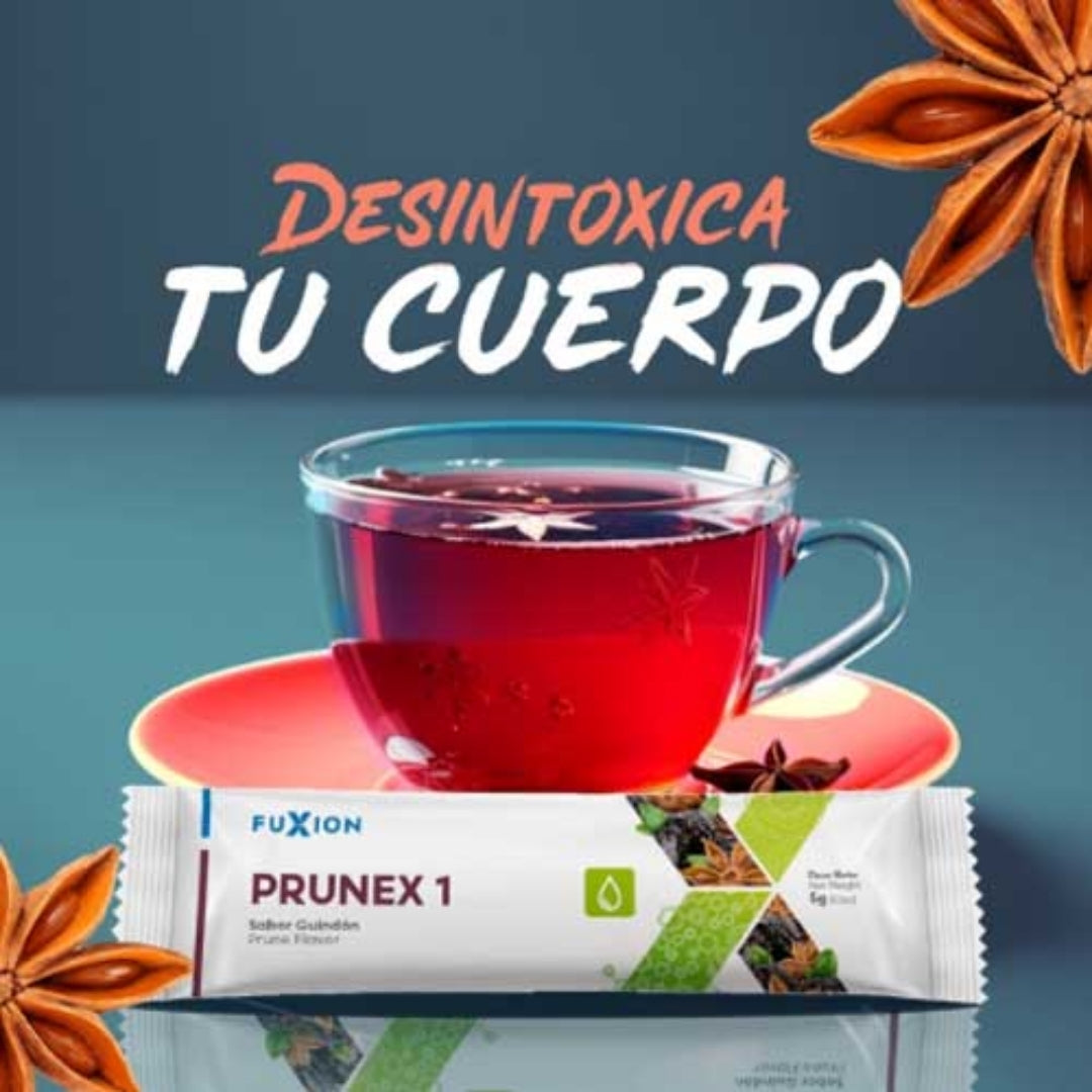 Prunex Fuxion Para El Estreñimiento, Limpieza Natural Del Colon, Detox - 28 Sobres
