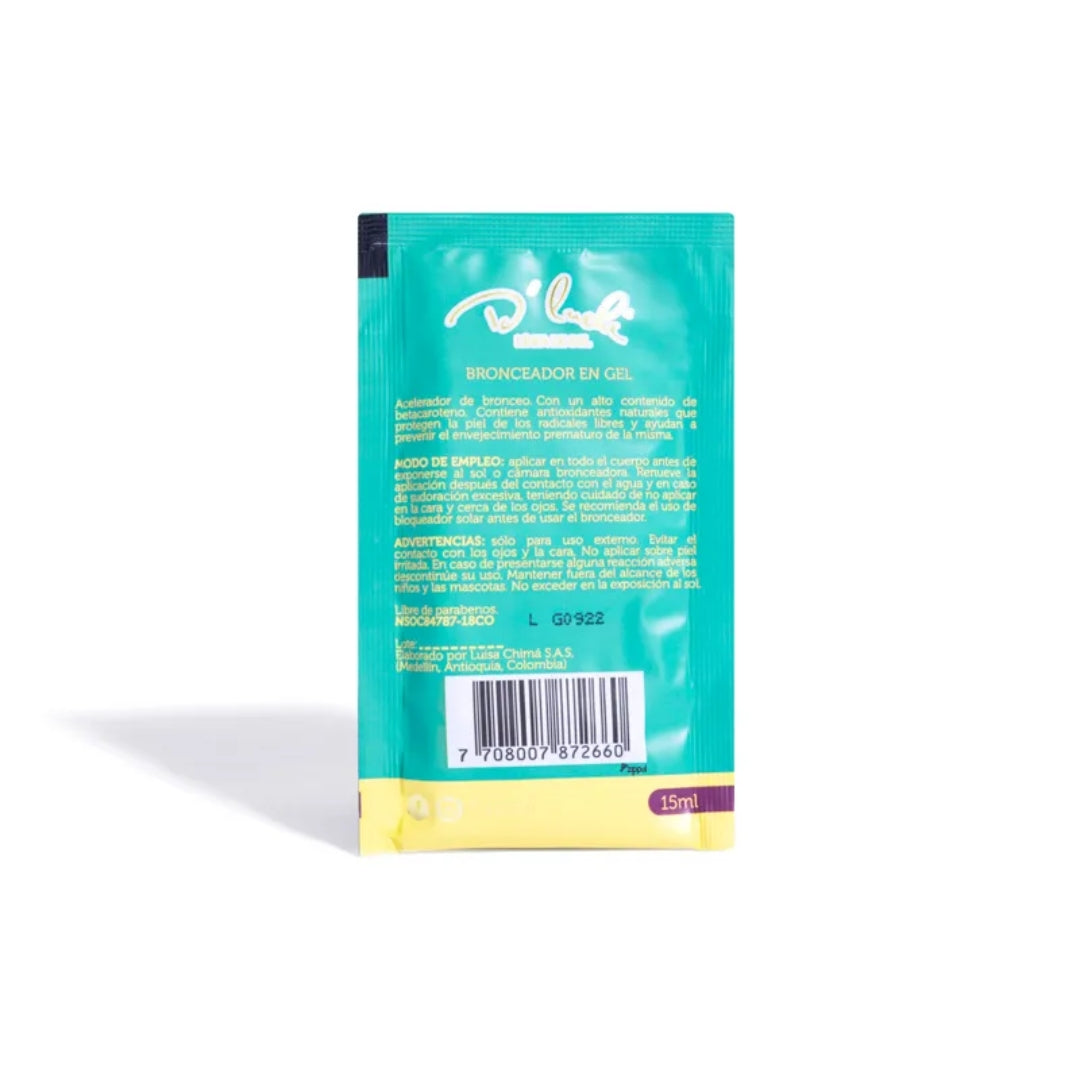 Sachet Bronceador en Gel 15 ML - D'Luchi