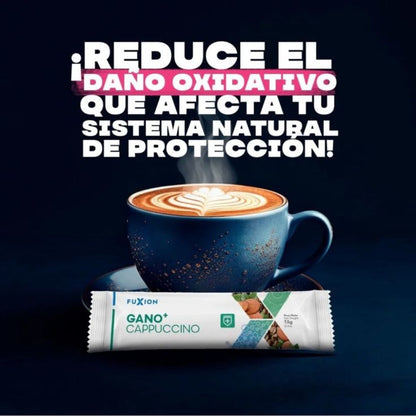 Capuchino Café Ganomas Fuxion Fortalece Sistema Inmune - 28 Sobres