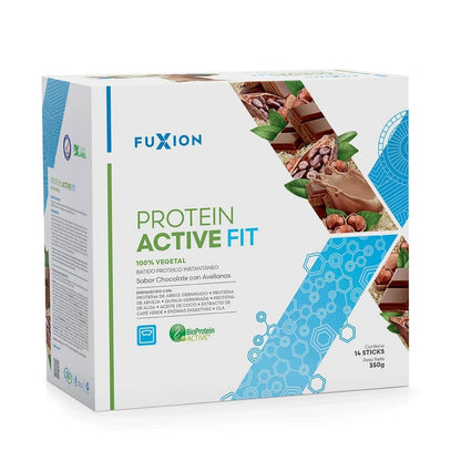 Proteína Activa Fit Fuxion Control de Peso y Saciedad con Proteína Vegetal Sabor Chocolate - 14 Sobres