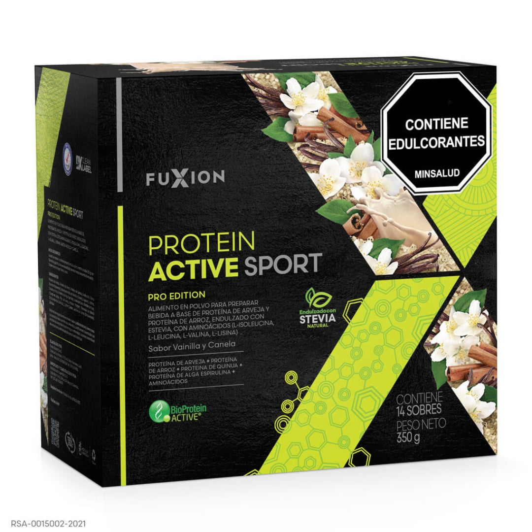 Proteína Activa Sport Fuxion Vegetal Aumenta Masa Muscular Magra - 14 Sobres