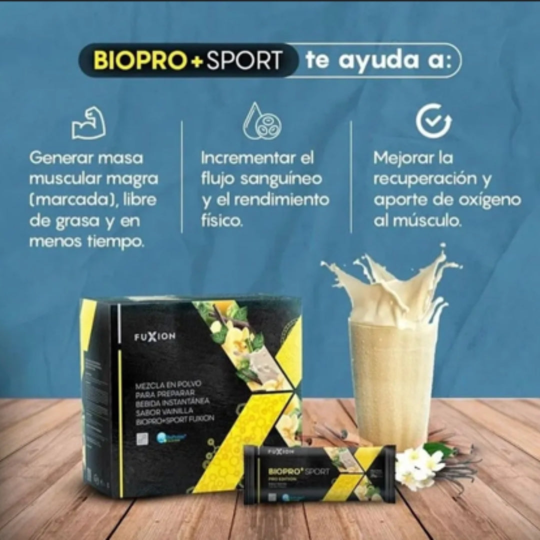 Proteína Biopro+ Sport Fuxion Aumenta Masa Muscular Magra - 14 Sobres